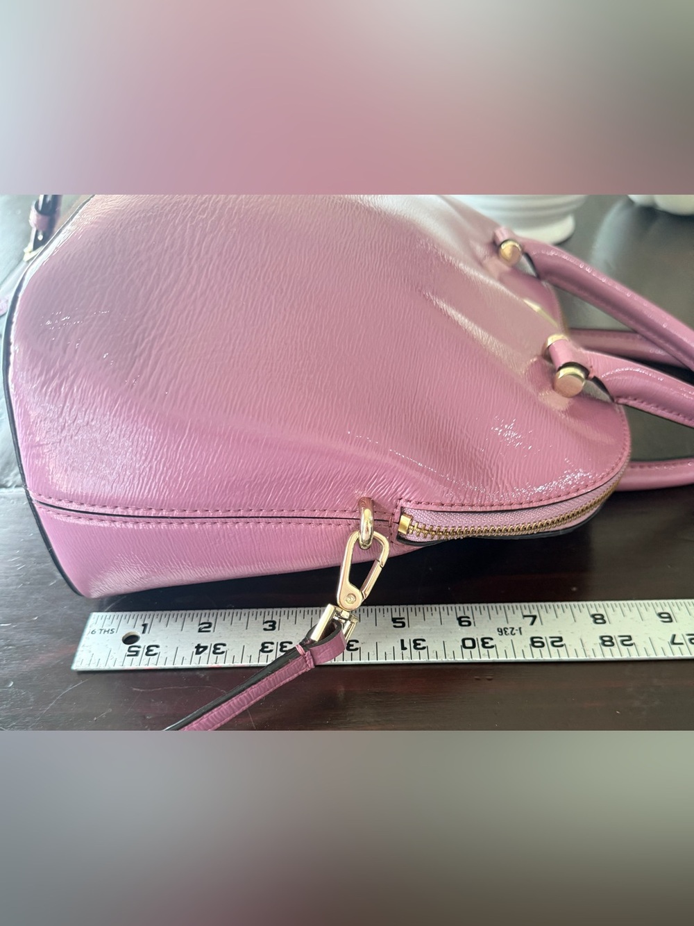 Kate Spade "Carli Place" satchel 
lilac patent leather w/gold-tone
Hardware NWOT - Picture 12 of 13